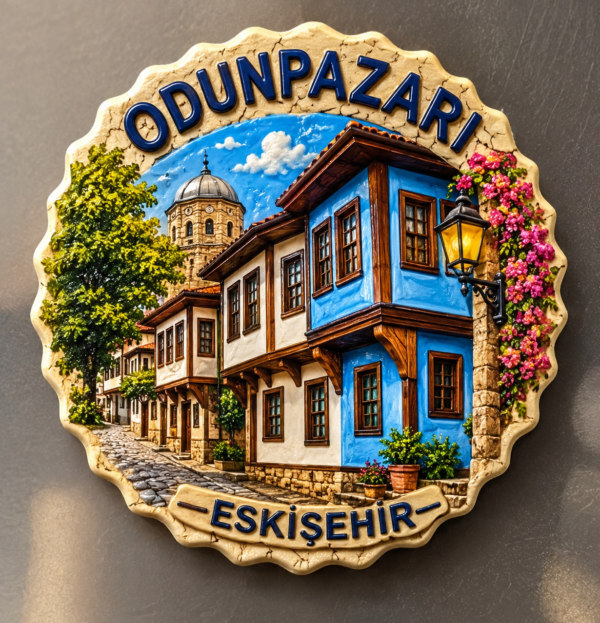 Polyester Görünüm Efektli Döküm Plastik Magnet